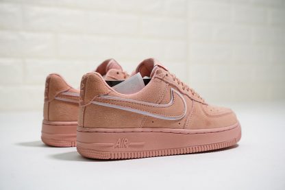 Nike Air Force 1 07 L.V.8 Suede Salmon Pink white piping