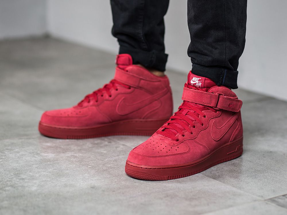 Nike Air Force 1 Mid '07 Suede Gym Red