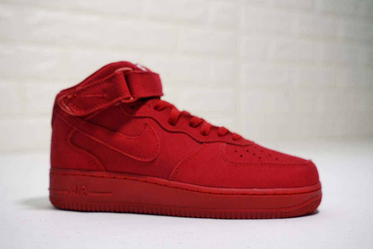red suede air forces