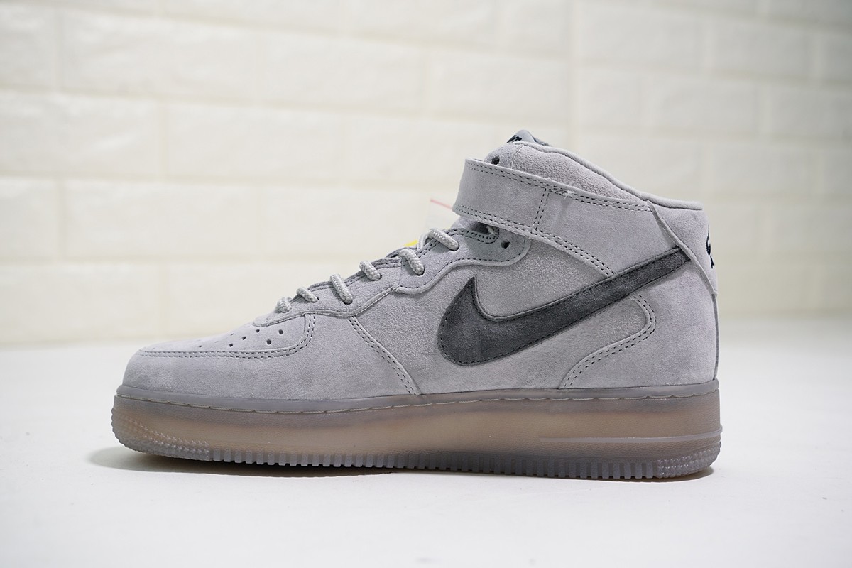 Transparent Sole Nike Air Force 1 Mid Reigning Champ Grey For sale