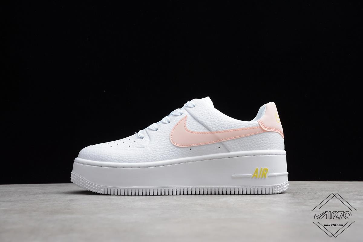 nike air force 1 white pink yellow
