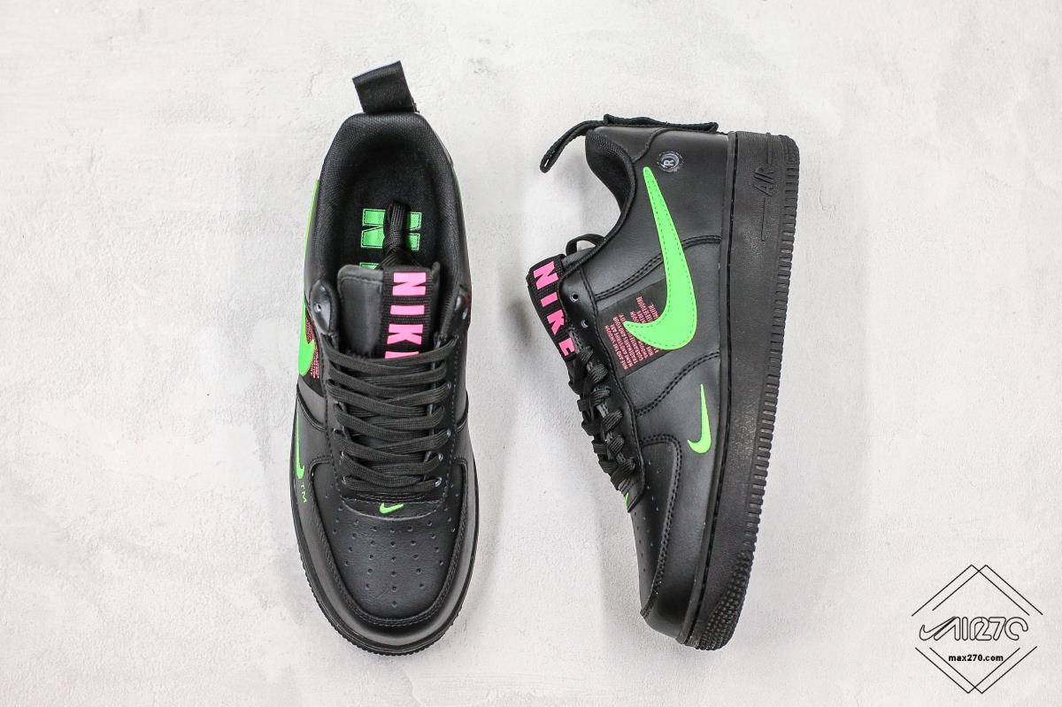Nike Air Force 1 L.V.8 UL Black-Scream Green Neon Pink