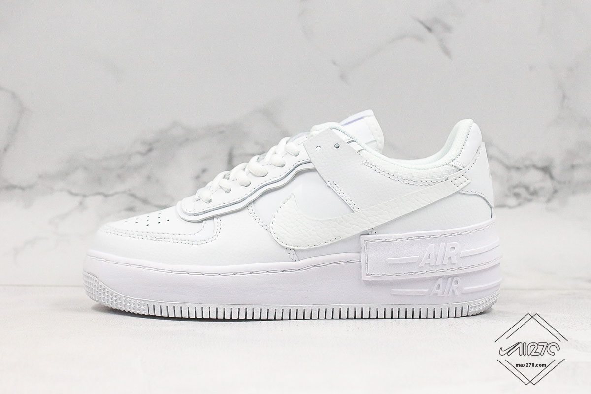 the nike air force 1 low shadow appears in classic all white