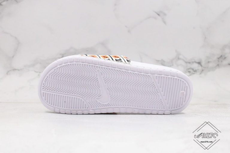 white nike just do it slides