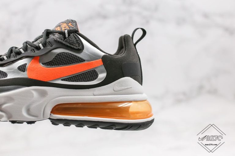 2020Nike Air Max 270 React Black Total Orange For Sale