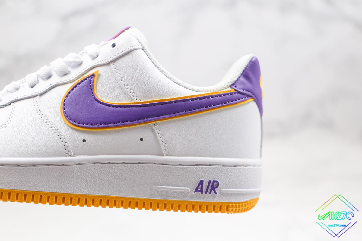 Custom Nike Air Force 1 Low 'Lakers' White Yellow Purple – Sneaker