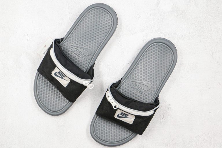 black nike fanny pack slides