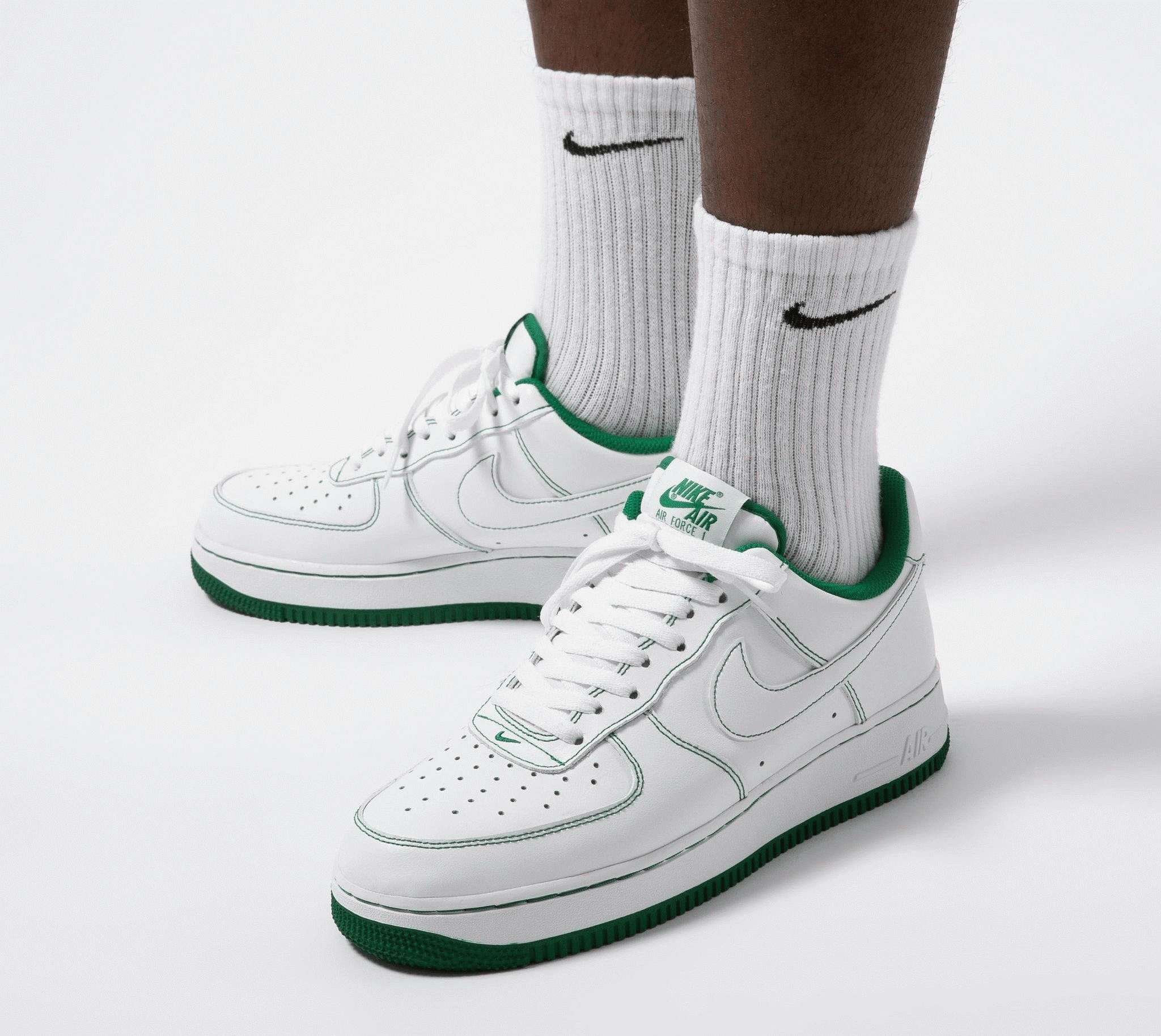 Nike Air Force 1 Mid Off-White Pine Green - On Feet and Check * NicE 85% 