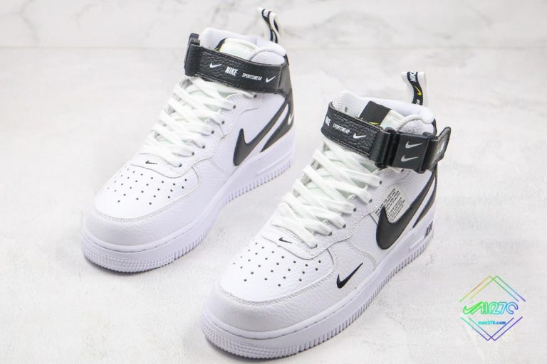 white and black air force 1 utility