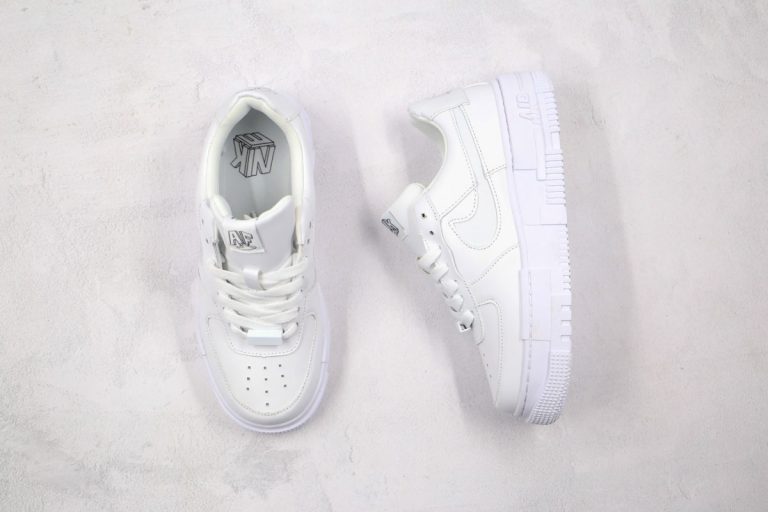 nike air force 1 pixel sneakers in triple white