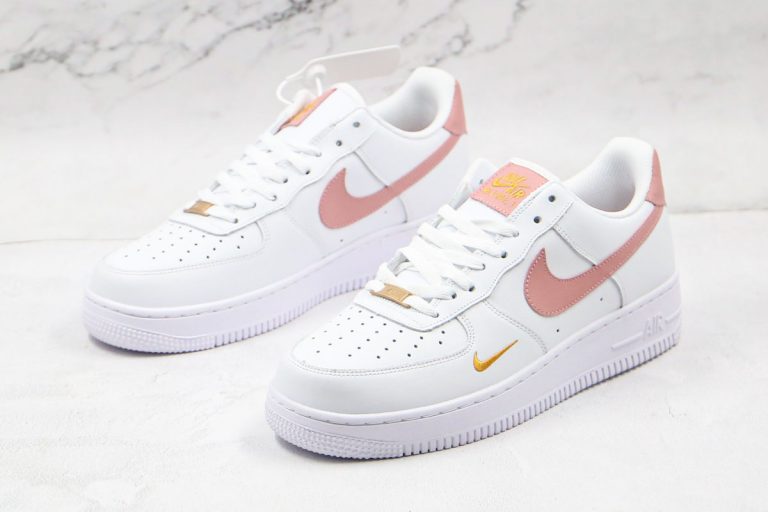 Nike Air Force 1 Low Rust Pink Mini Golden Swooshes