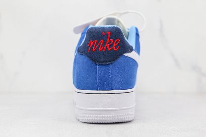 Nike Air Force 1 Low First Use University Blue red heel