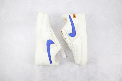 Sherpa Fleece Nike Air Force 1 Low Blue swoosh